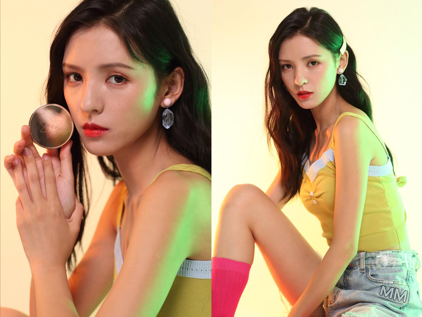 修图练习生图素材 JPG格式未修原图 张予曦棚拍宣传照 黄色小吊带 人像原图 第1张-修图人 修图练习生图素材 JPG格式未修原图 张予曦棚拍宣传照 黄色小吊带 人像原图 第1张